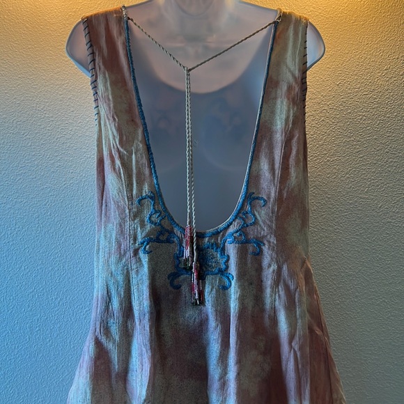 Free People boho slip dress with ruffles. - Picture 13 of 16